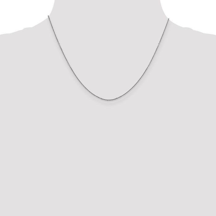 Shop 14K White Gold 18-Inch Diamond-Cut Cable Chain - Stylish & Affordable!-4