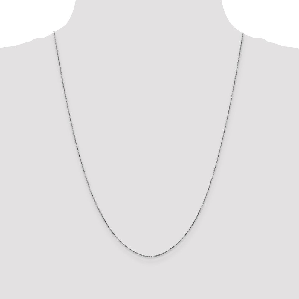 Buy 24-Inch 14K White Gold Diamond-Cut Cable Chain - Stylish & Affordable!
