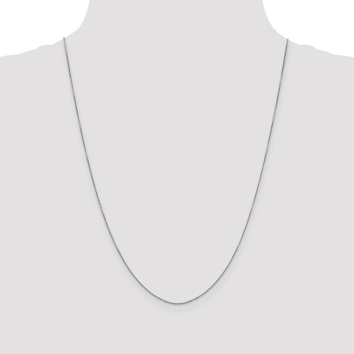 Buy 24-Inch 14K White Gold Diamond-Cut Cable Chain - Stylish & Affordable!-4