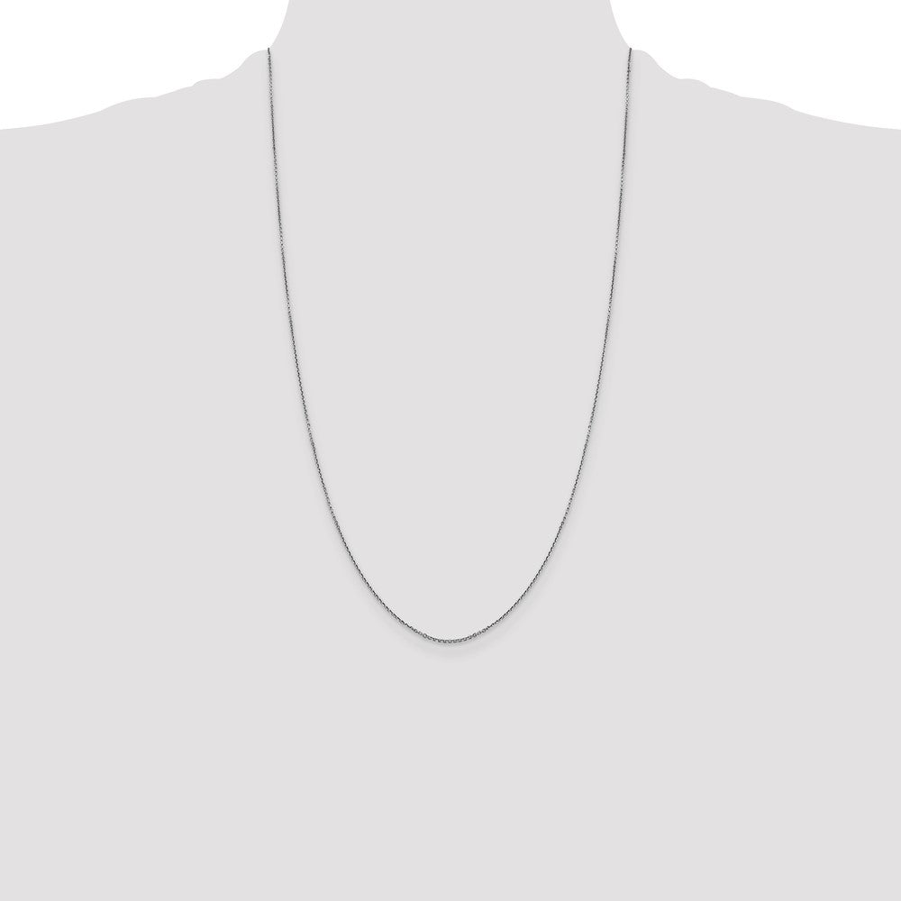 Shop Luxury 14K White Gold 26-Inch Diamond-Cut Cable Chain - 0.9mm Links