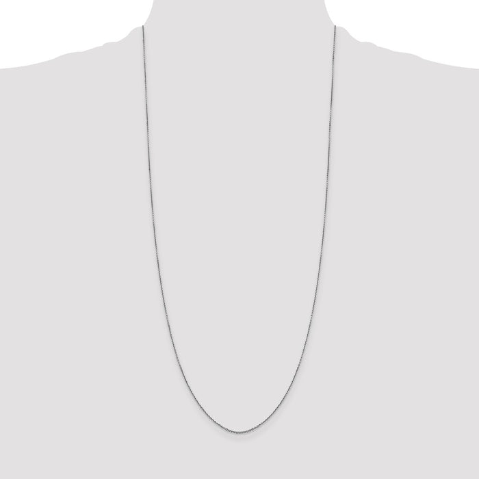 Shop 14K White Gold 30-Inch Diamond-Cut 0.9mm Chain - Stylish Value Link-4