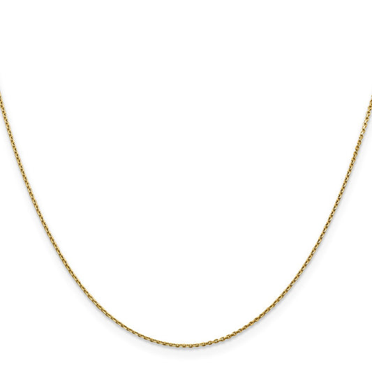 Buy 14K Gold 16-Inch .9mm Diamond-Cut Round Open Link Chain - Stylish Value