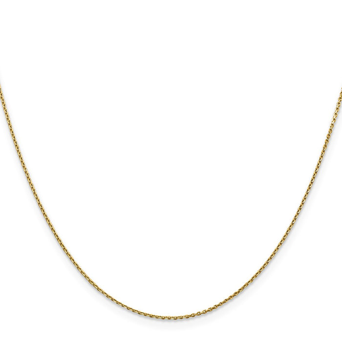 Shop Stylish 14K Gold 24-Inch 0.9mm Diamond-Cut Cable Chain - Luxury Look-2