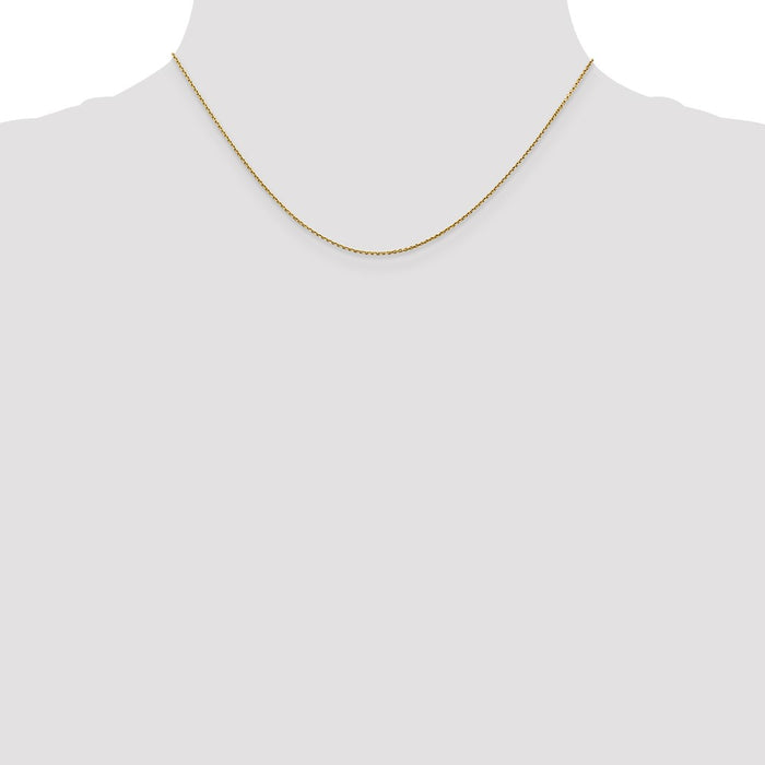 Buy 14K Gold 16-Inch .9mm Diamond-Cut Round Open Link Chain - Stylish Value-4