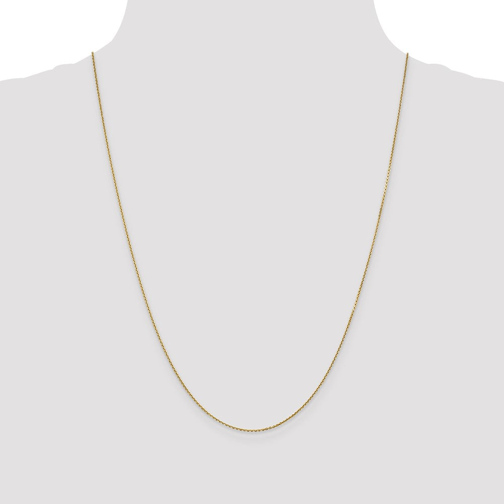 Shop Stylish 14K Gold 24-Inch 0.9mm Diamond-Cut Cable Chain - Luxury Look