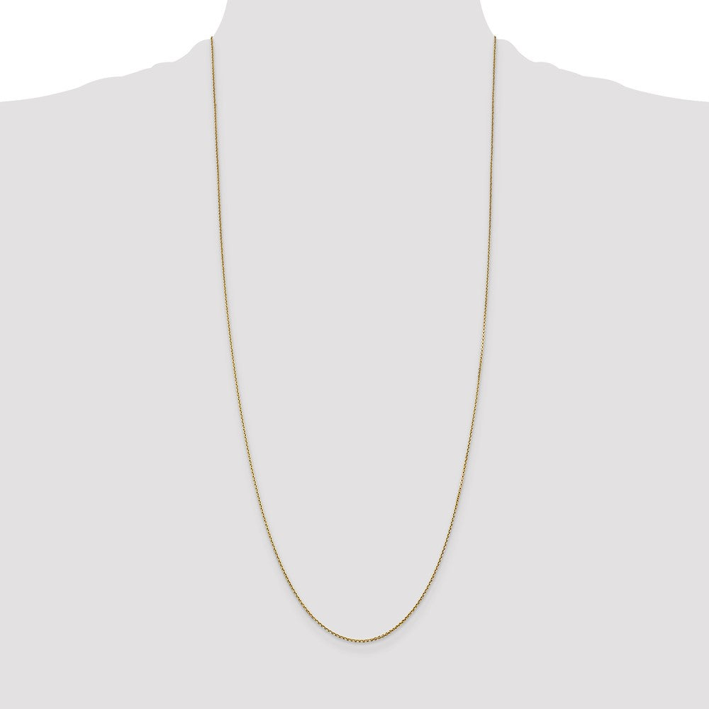 Shop 14K Gold 30-Inch Diamond-Cut Round Link Chain - Stylish & Affordable!
