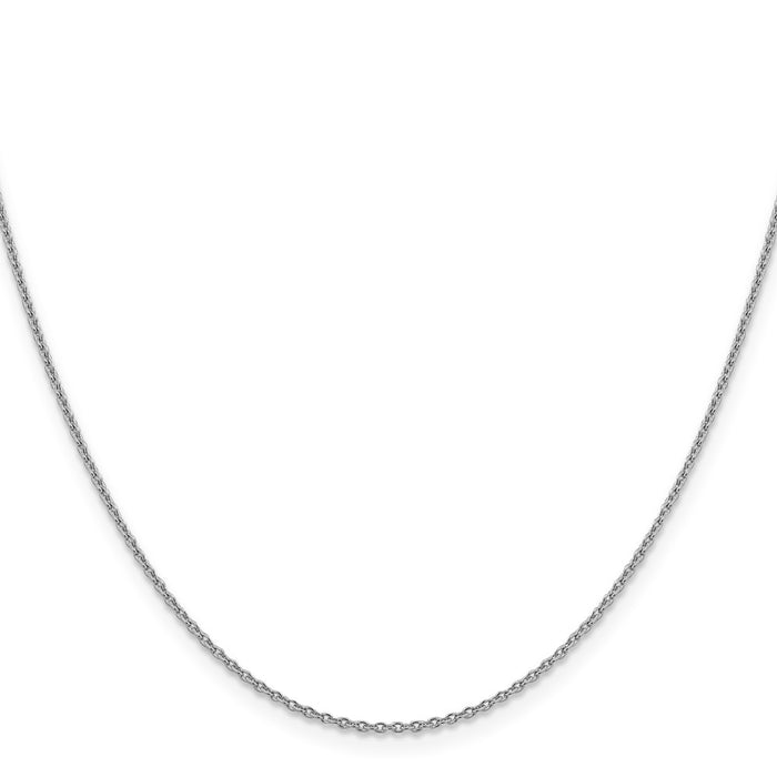 Exclusive 14K White Gold 1.4mm 22-Inch Forzantine Cable Chain - Affordable Luxury-2
