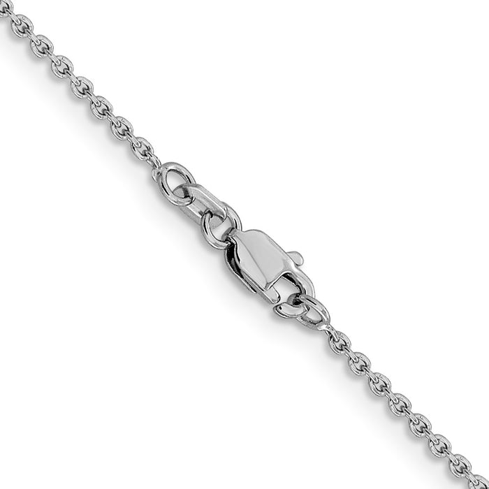 Exclusive 14K White Gold 1.4mm 22-Inch Forzantine Cable Chain - Affordable Luxury-3
