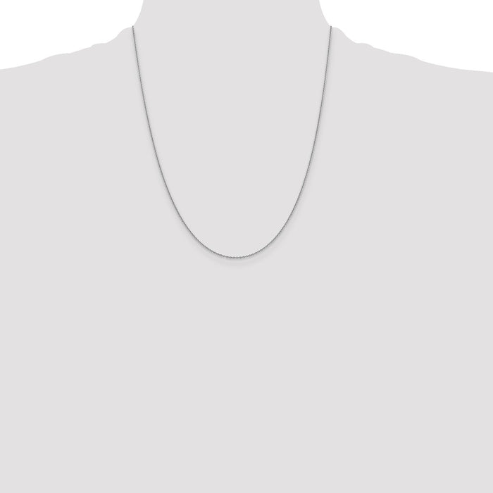 Exclusive 14K White Gold 1.4mm 22-Inch Forzantine Cable Chain - Affordable Luxury-4