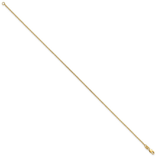 Buy Stylish 14K Gold 10-Inch 1.4mm Forzantine Cable Anklet - Luxury Value!