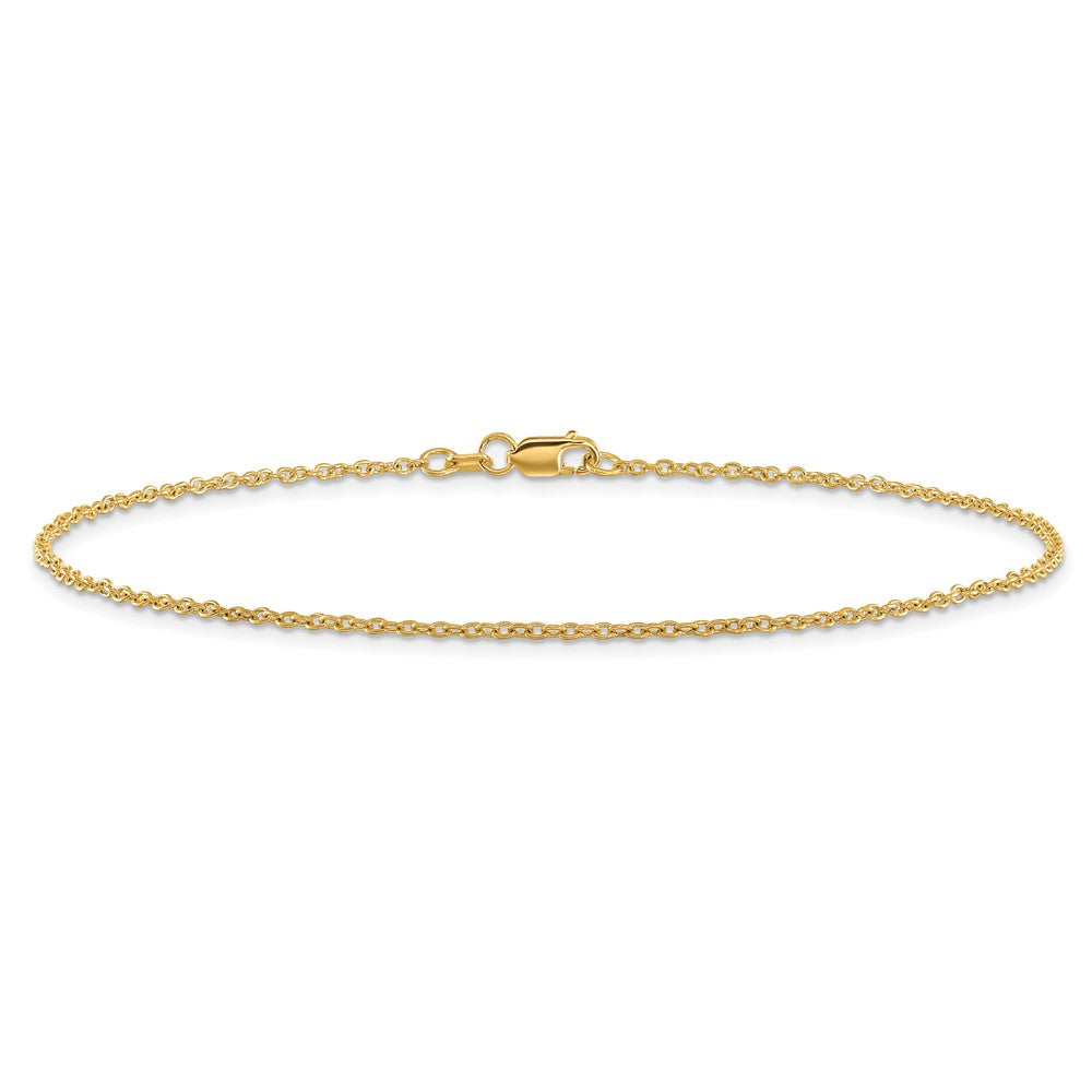 Buy Stylish 14K Gold 10-Inch 1.4mm Forzantine Cable Anklet - Luxury Value!