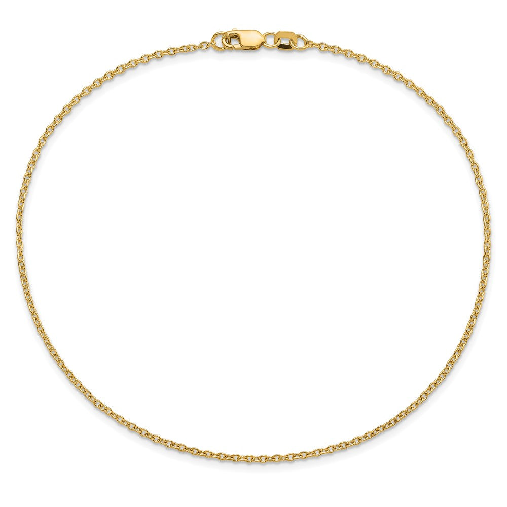 Buy Stylish 14K Gold 10-Inch 1.4mm Forzantine Cable Anklet - Luxury Value!