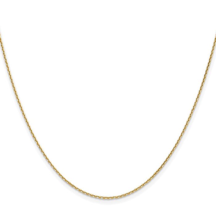 High-Quality 14K Gold 1.2mm Diamond Cut Cable Chain - Stylish & Affordable!-2