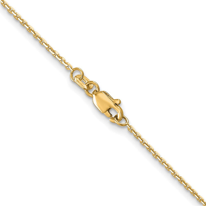 Shop Stylish 14K Gold 1.2mm Diamond Cut Cable Chain - Affordable Luxury Jewelry-3