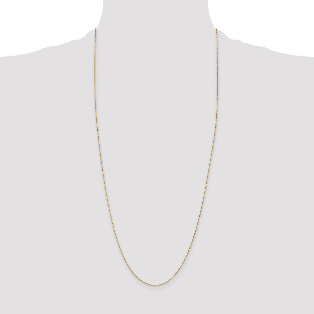 High-Quality 14K Gold 1.2mm Diamond Cut Cable Chain - Stylish & Affordable!