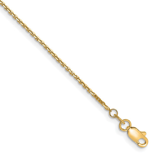 Buy Stylish 14K Gold Diamond Cut Cable Chain - 1.2mm, Luxury Quality