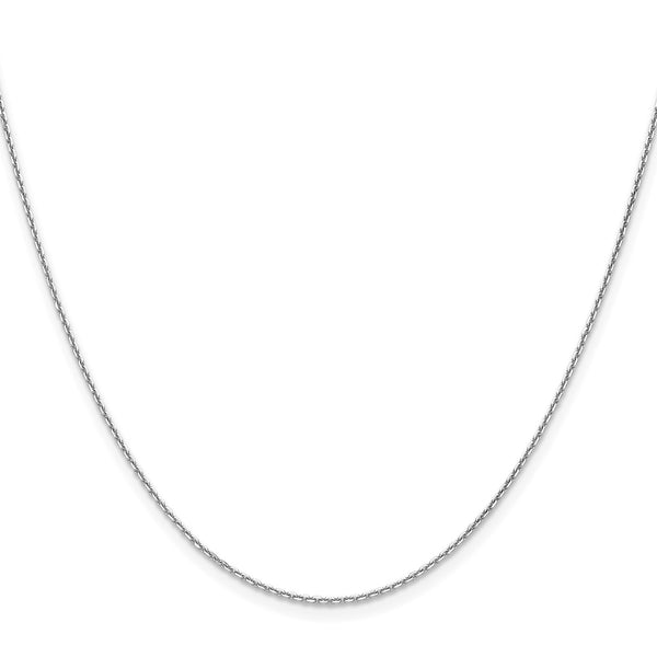 14K White Gold 1.2mm Diamond Cut Cable Chain - Style GR1-1017364