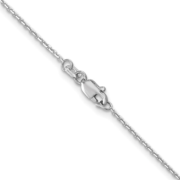 Exclusive 14K White Gold 1.2mm Diamond Cut Cable Chain - Stylish Luxury Value-3