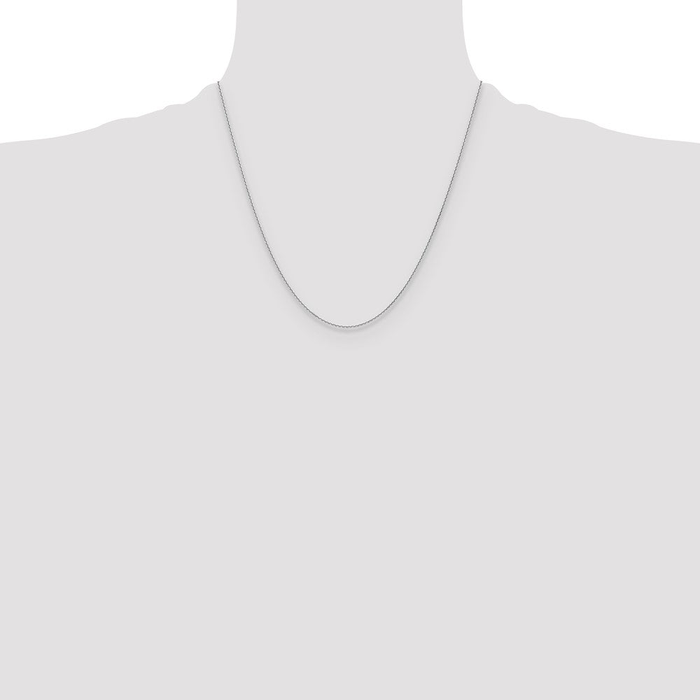 Exclusive 14K White Gold 1.2mm Diamond Cut Cable Chain - Stylish Value