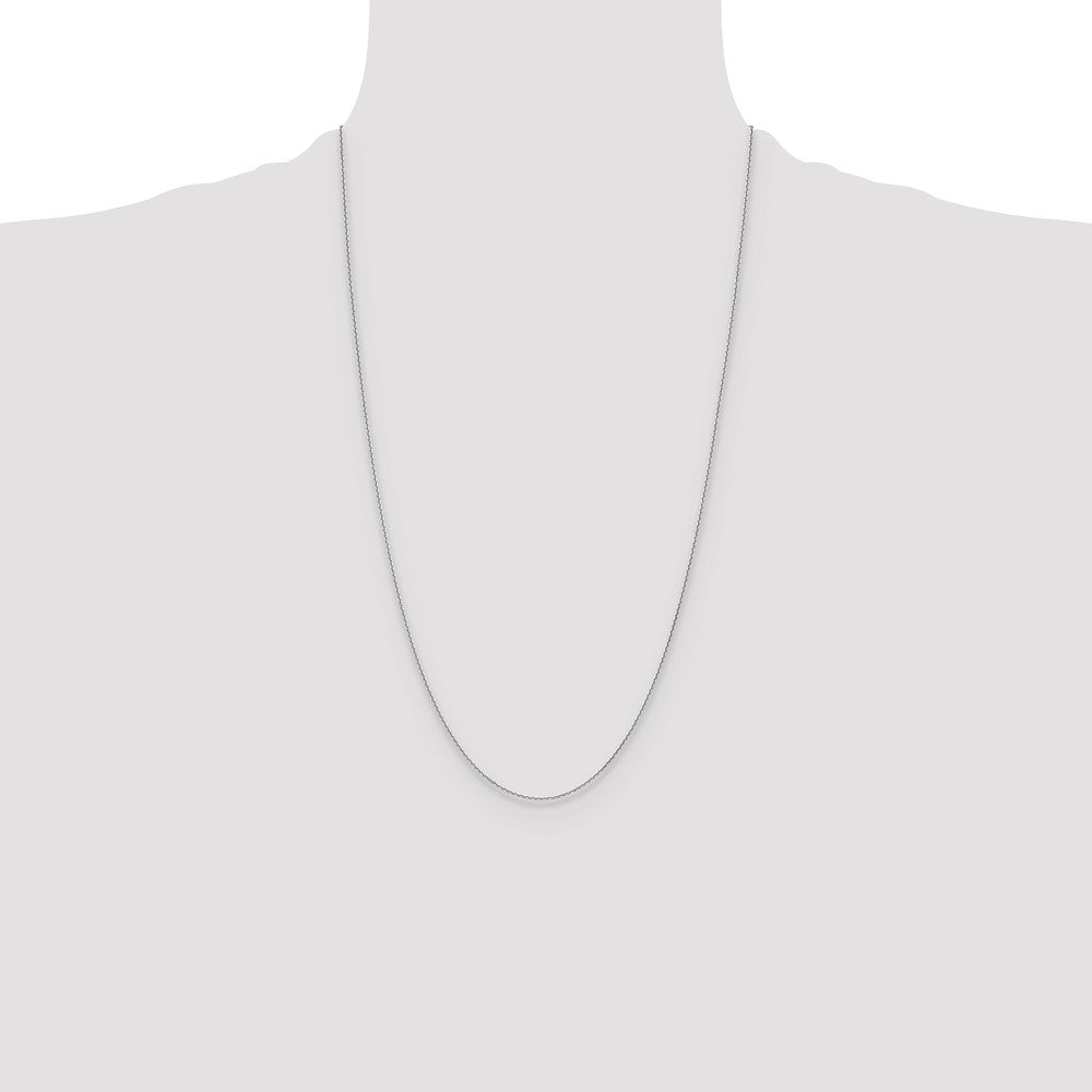 Shop Stylish 14K White Gold 1.2mm Diamond Cut Cable Chain - Luxury Value