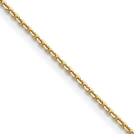 Shop Stylish 14K Gold 1.2mm Diamond Cut Cable Chain - Affordable Luxury Jewelry