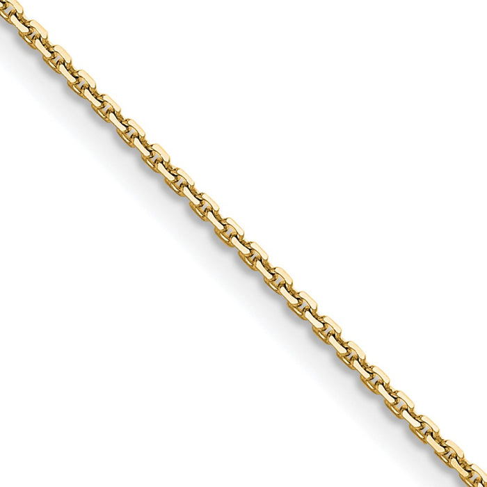 Shop Stylish 14K Gold 1.2mm Diamond Cut Cable Chain - Affordable Luxury Jewelry-1