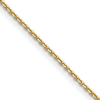 High-Quality 14K Gold 1.2mm Diamond Cut Cable Chain - Stylish & Affordable!