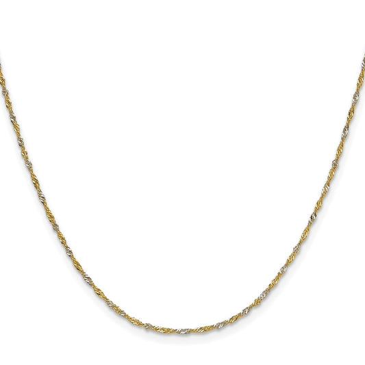 Buy 1.4mm Singapore Chain in 14K Yellow Gold - Stylish & Affordable Luxury