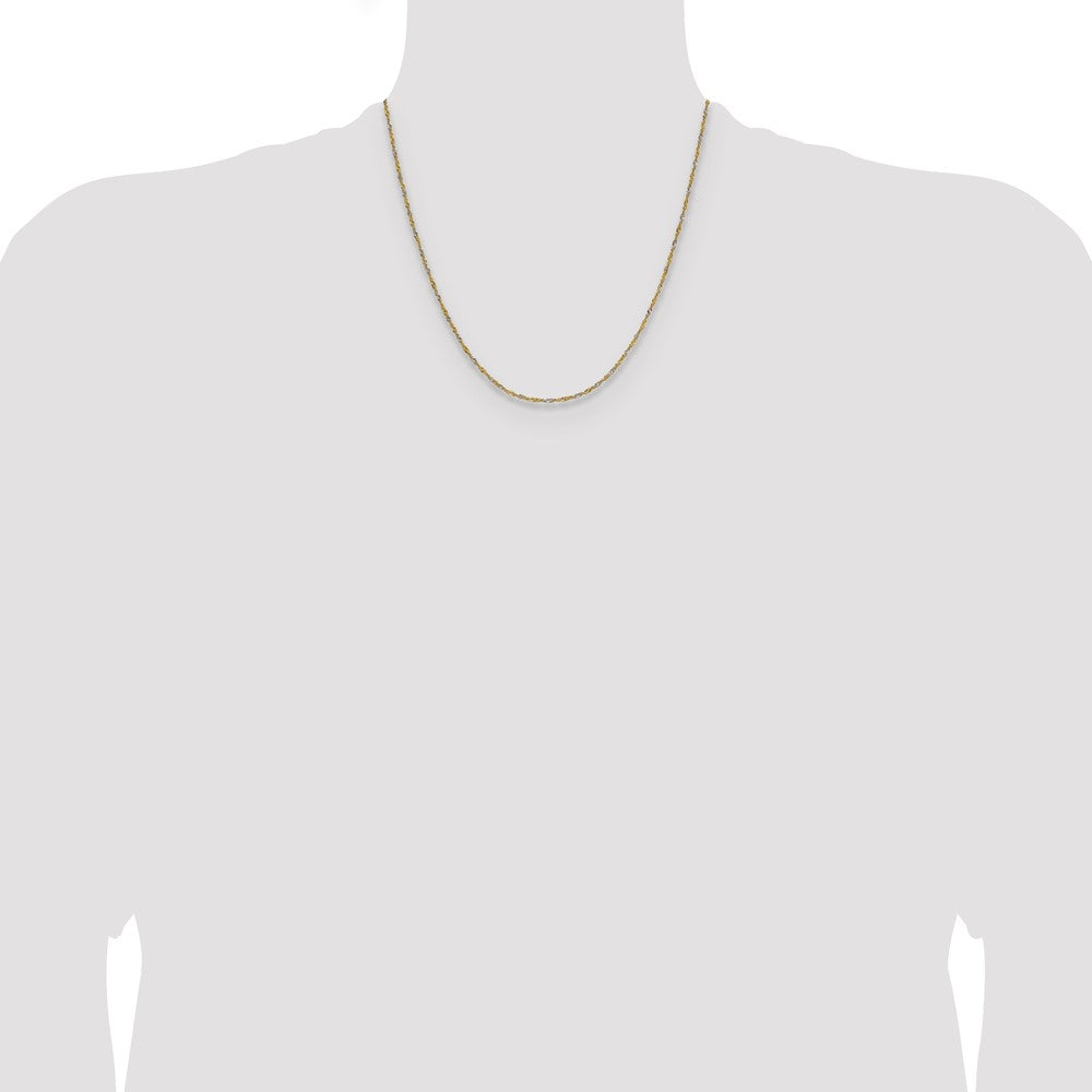 Shop Exclusive 1.4mm Rhodium-Plated 14K Yellow Gold Singapore Chain - Stylish Luxury