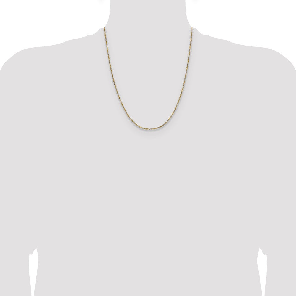 Buy 1.4mm Singapore Chain in 14K Yellow Gold - Stylish & Affordable Luxury