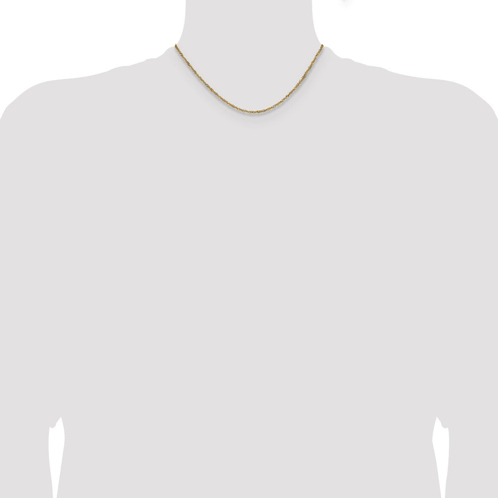 Shop 1.65mm Singapore Chain in 14K Yellow Gold - Stylish & Affordable Luxury