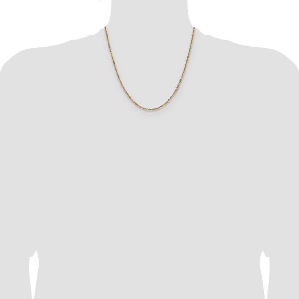 Shop Stylish 1.65mm Singapore Chain in 14K Yellow Gold - Luxury Look, Great Value