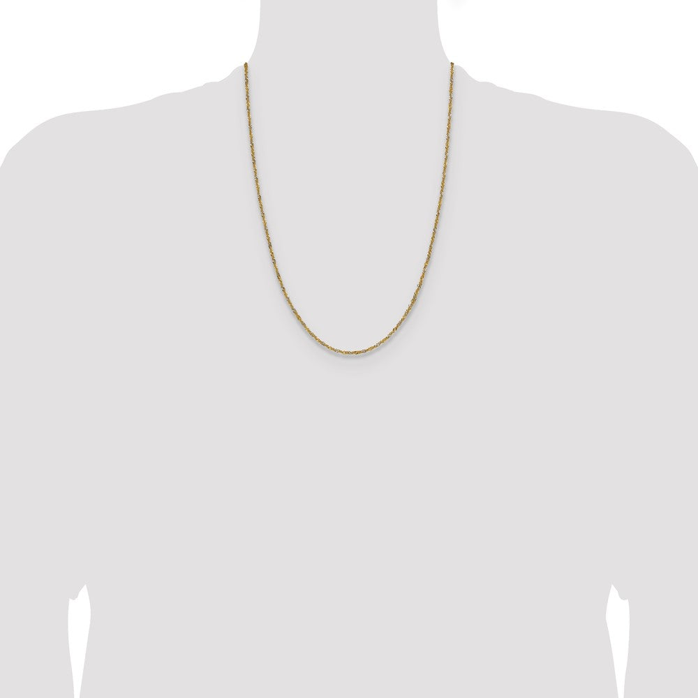 Exclusive 1.65mm Singapore Chain in 14K Yellow Gold - Stylish & Durable!