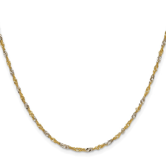 Buy 1.9mm 14K Yellow Gold Singapore Chain - Stylish & Affordable Luxury!