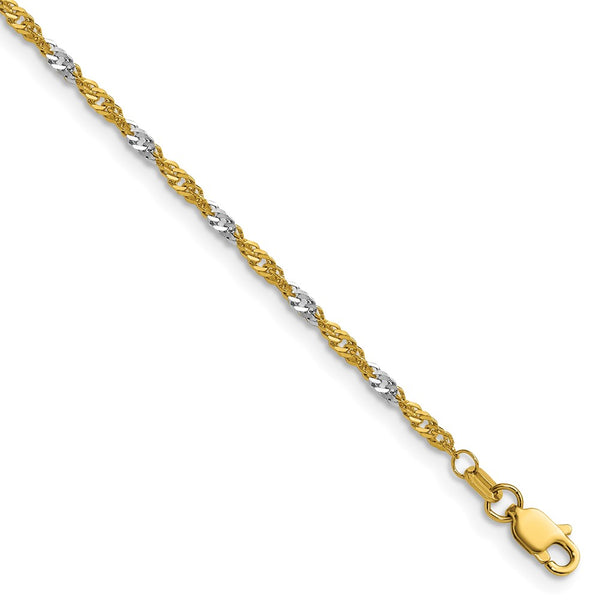 1.9mm Singapore Chain in 14K Yellow Gold - Style GR1-1017436