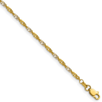 Buy 1.9mm 14K Yellow Gold Singapore Chain - Stylish & Affordable Luxury!