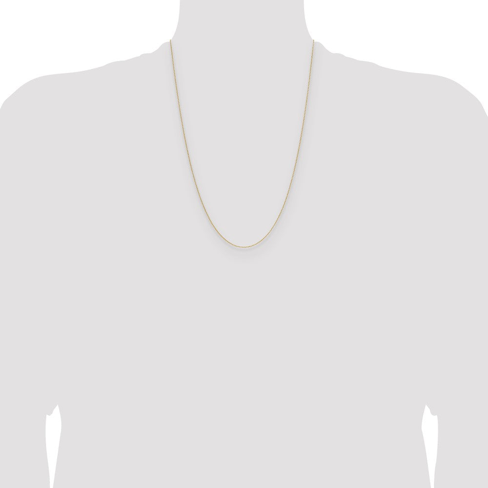 Shop 14K Gold 0.8mm Forzantine Cable Chain - Stylish Luxury at Great Value