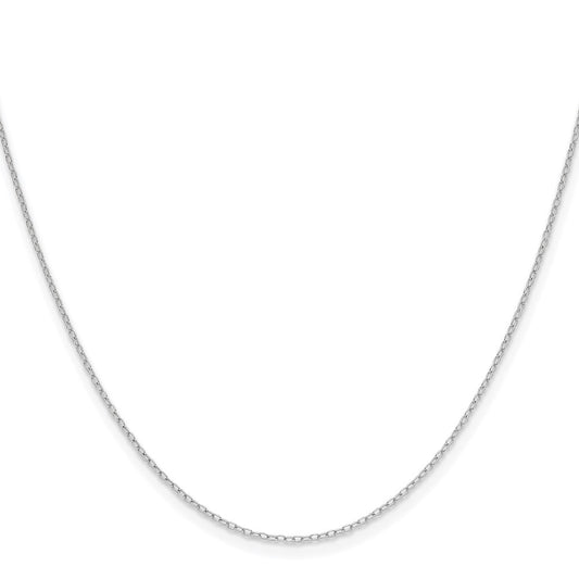 Shop 14K White Gold 0.8mm Forzantine Cable Chain - Stylish & Affordable Luxury