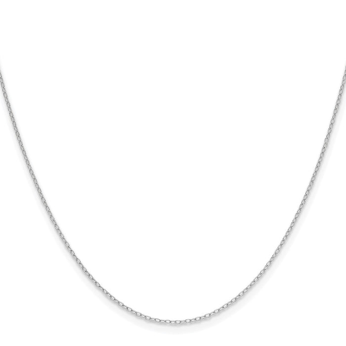 Shop 14K White Gold 0.8mm Forzantine Cable Chain - Stylish & Affordable Luxury-2