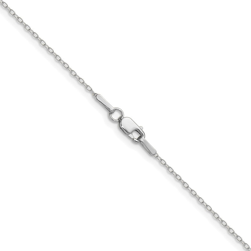 Shop 14K White Gold 0.8mm Forzantine Cable Chain - Stylish & Affordable Luxury
