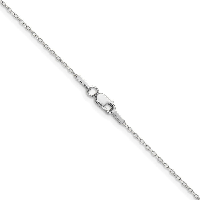Shop 14K White Gold 0.8mm Forzantine Cable Chain - Stylish & Affordable Luxury-3