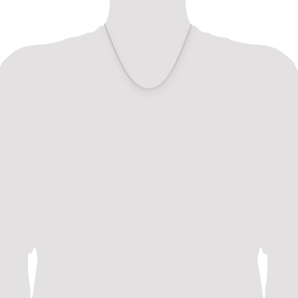 Shop Stylish 14K White Gold 0.8mm Forzantine Cable Chain - Luxury You Can Afford