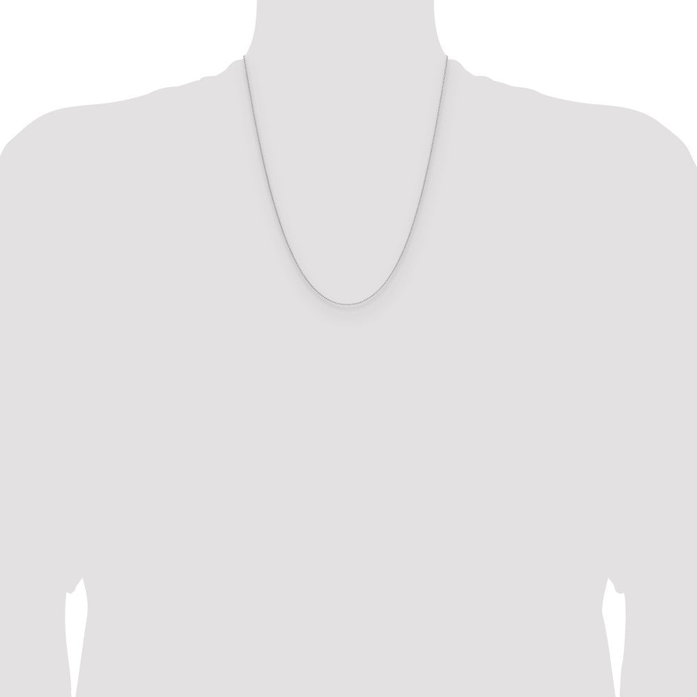 High-Quality 14K White Gold 0.8mm Forzantine Cable Chain - Stylish Value!