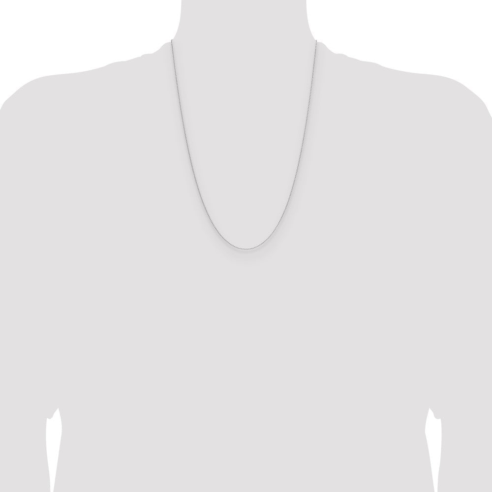 Exclusive 14K White Gold 0.8mm Forzantine Cable Chain - Stylish & Affordable