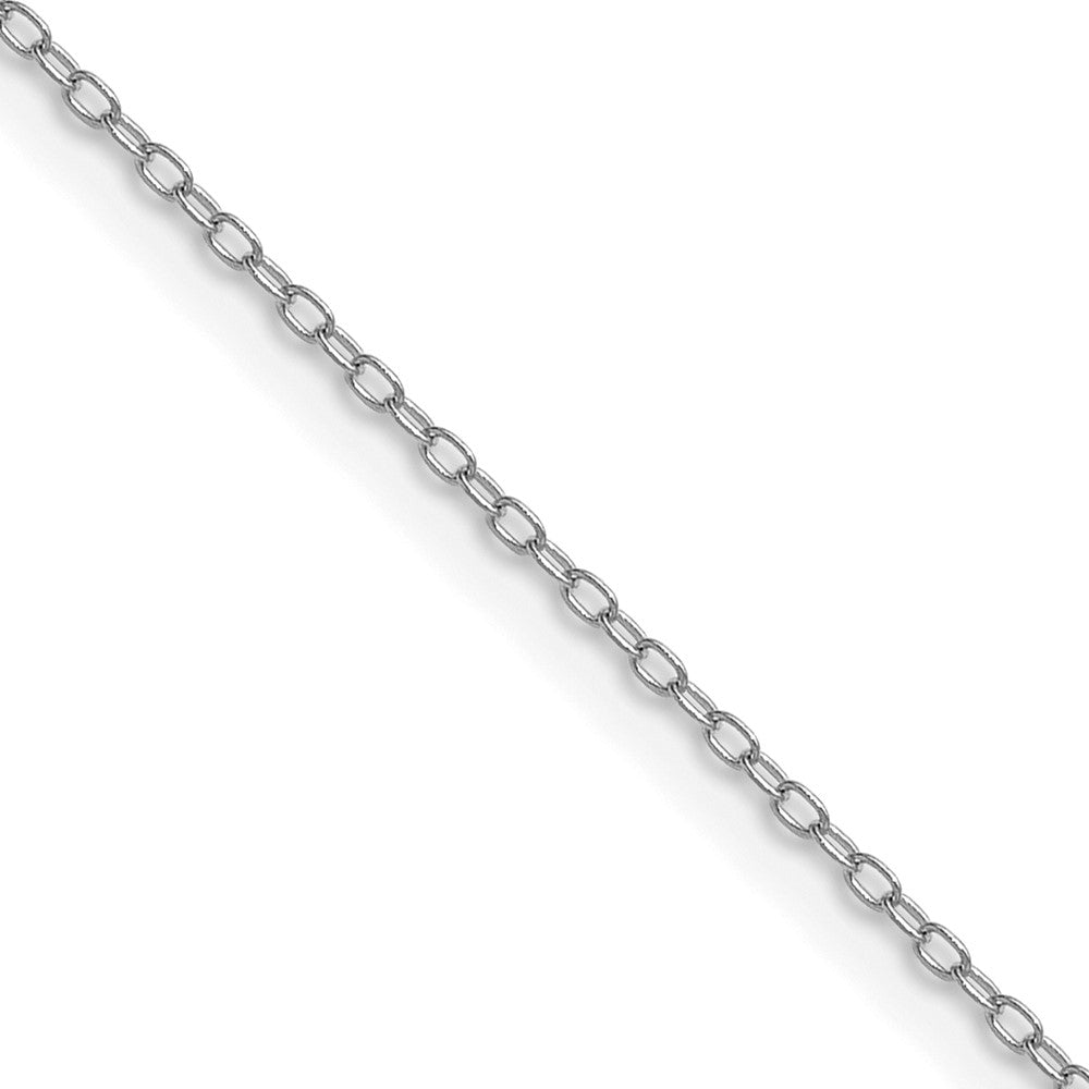 Shop 14K White Gold 0.8mm Forzantine Cable Chain - Stylish & Affordable Luxury
