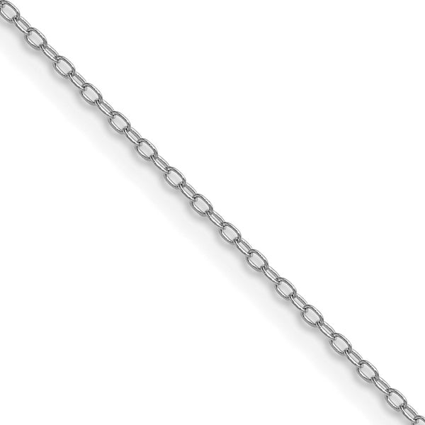 14K White Gold 0.8mm Forzantine Cable Chain - Style GR1-1017324