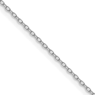 Exclusive 14K White Gold 0.8mm Forzantine Cable Chain - Stylish & Affordable