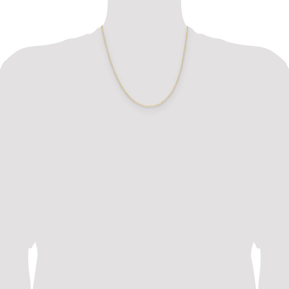 Shop 14K Gold 0.8mm Diamond Cut Forzantine Cable Chain - Stylish Luxury Value