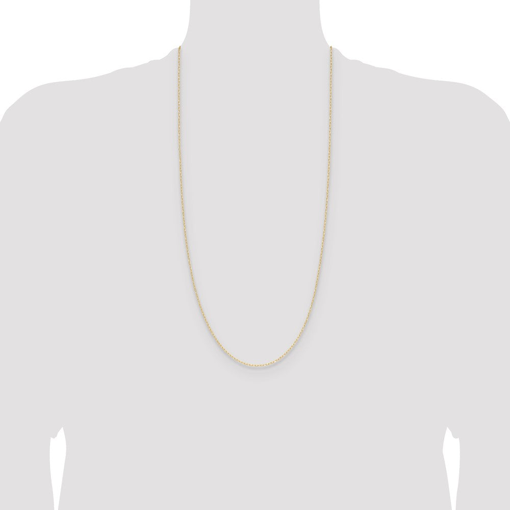 Buy 14K Gold 0.8mm Diamond Cut Forzantine Cable Chain - Stylish Value!