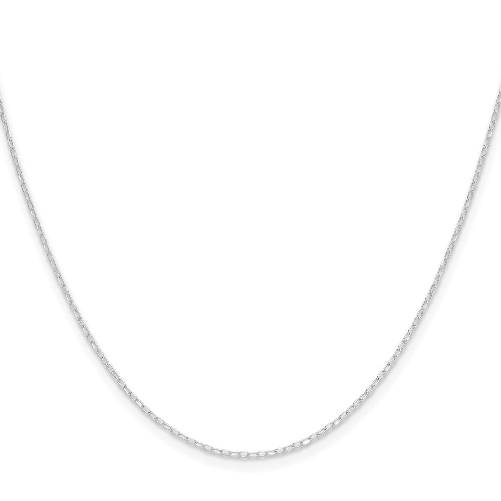 Buy 14K White Gold 0.8mm Diamond Cut Forzantine Cable Chain - Luxury Value